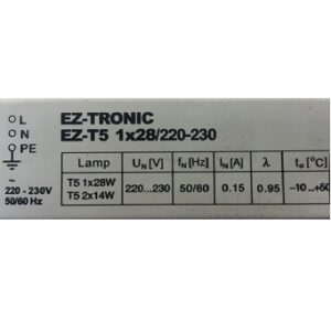 2403057 Ballast Elec EZ Tronic 1 28 2 14W T5 Osram 1