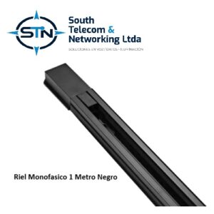 Riel Monofasico Metro Negro