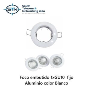 Foco embutido xGU fijo Aluminio Blanco